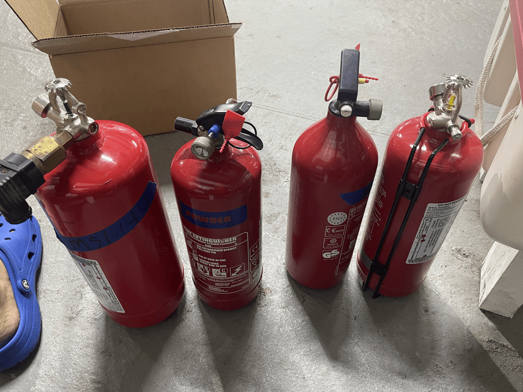 New fire extinguishers replaced by our project management team