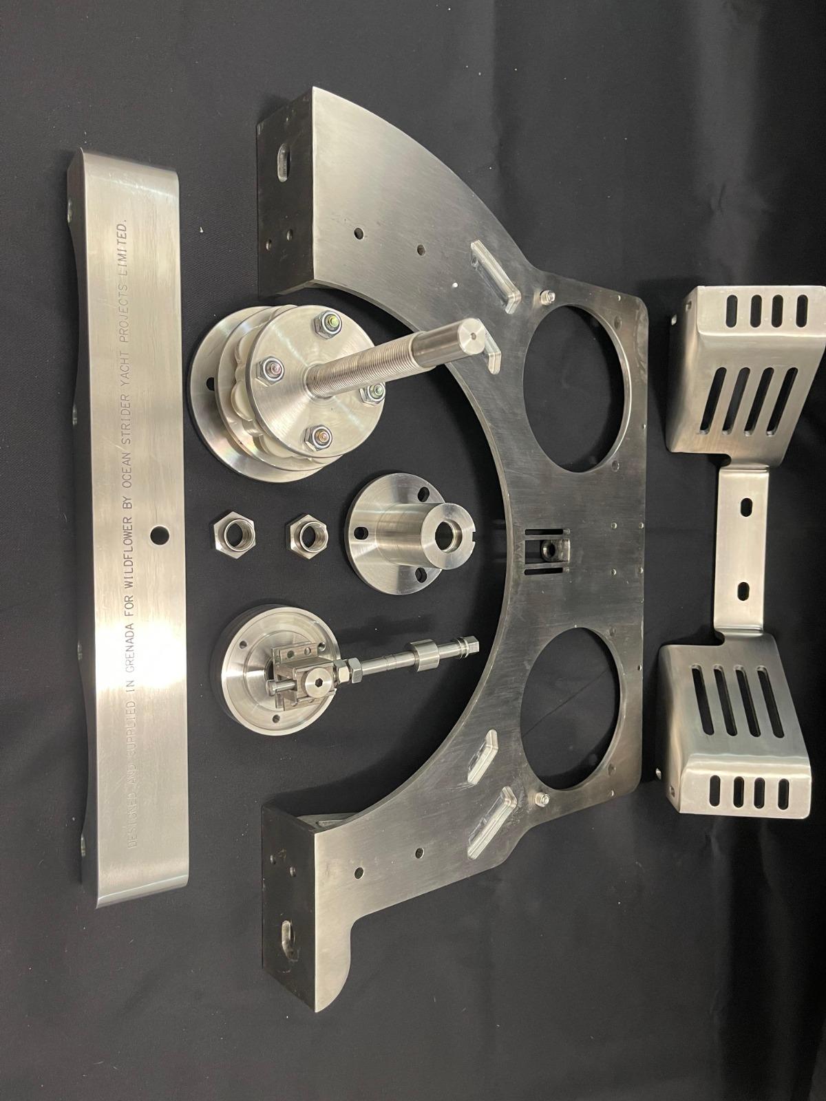 Custom yacht part made by Ocean Strider. Brackets for batteries for an electric inboard refit