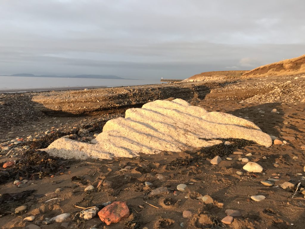 A rock on Maryport beach.