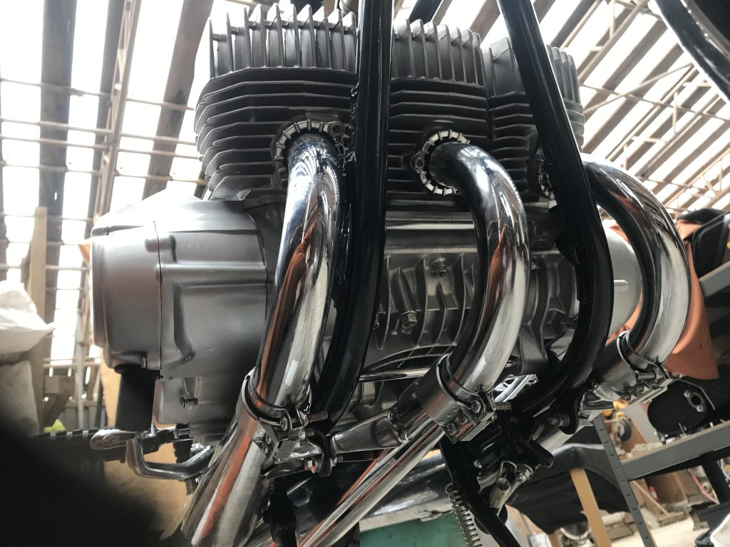 Triple pipes after restoration Ocean Strider