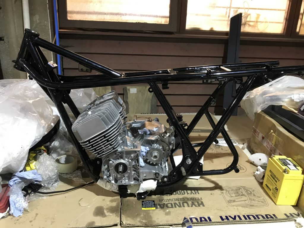 Kawasaki bike restoration frame