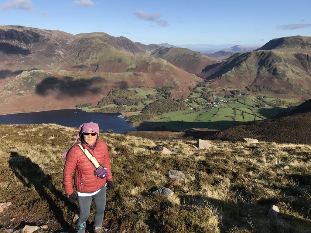 Ocean Strider (Jeanette) on top of a hill in Buttermere