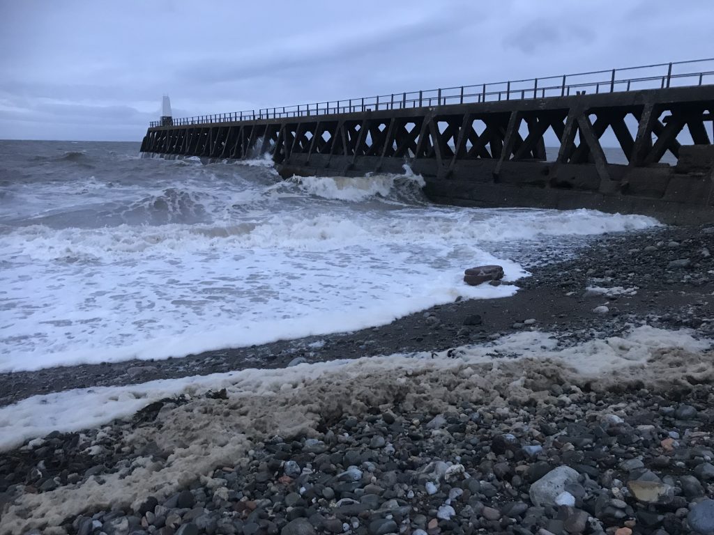 The pier in Maryport Ocean Strider